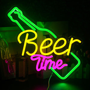 Beer Time Neon LED Licht Schild - Loved Lights