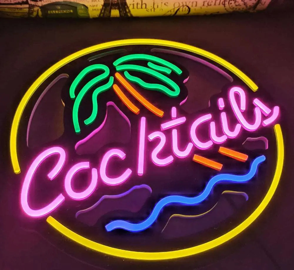 Neon Cocktail Bar LED Light - Loved Lights