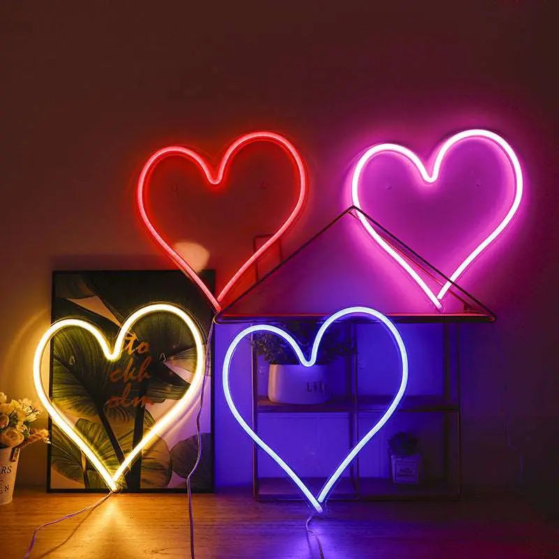 Neon Heart LED Light - Loved Lights