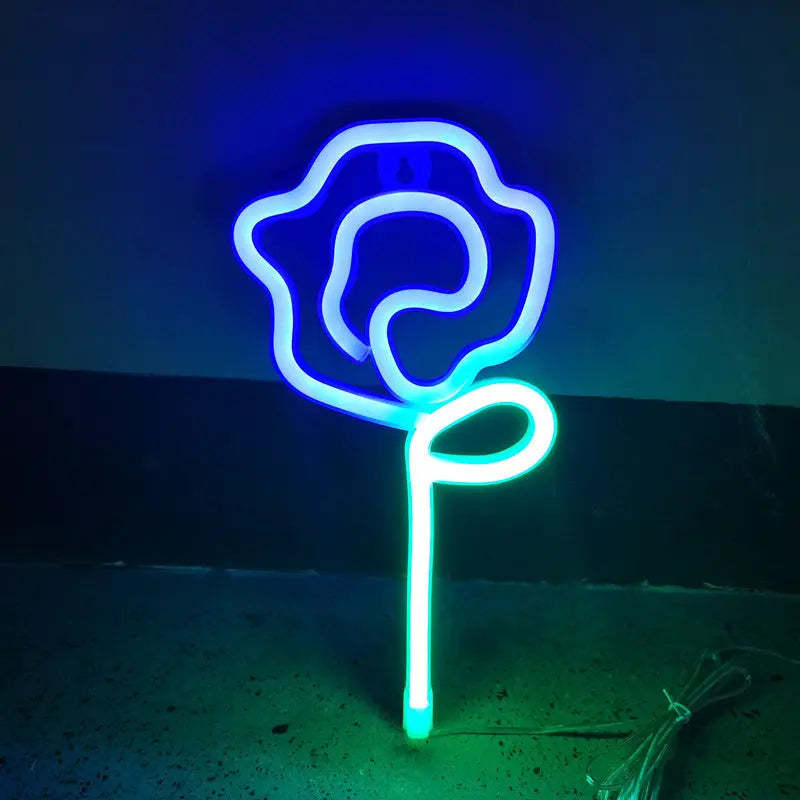 Rose Neon LED Light - Loved Lights