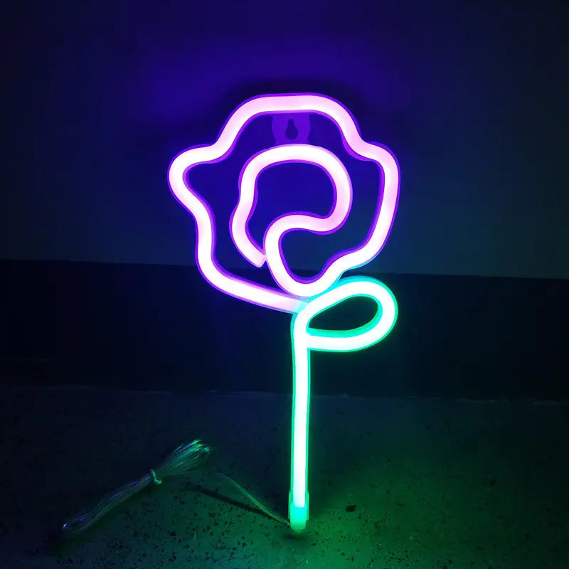 Rose Neon LED Light - Loved Lights