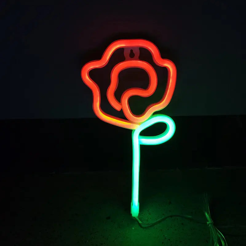 Rose Neon LED Light - Loved Lights