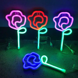 Rose Neon LED Light - Loved Lights